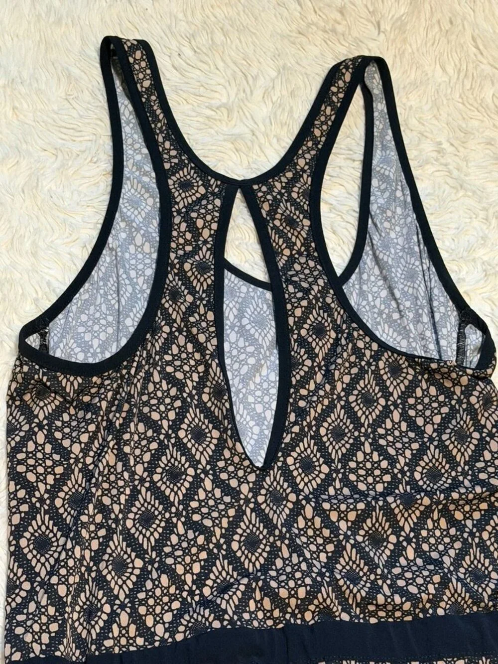 Commando Geometric Lace Print Racerback Maxi Dress - Size S/M